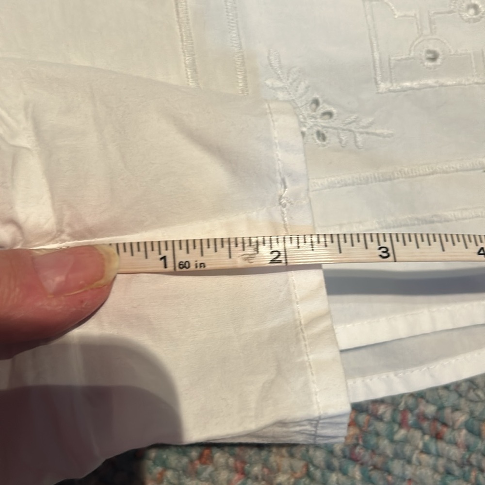 NWT Zara 100% cotton off white shorts with eyelet pockets in XXL - Picture 11 of 12